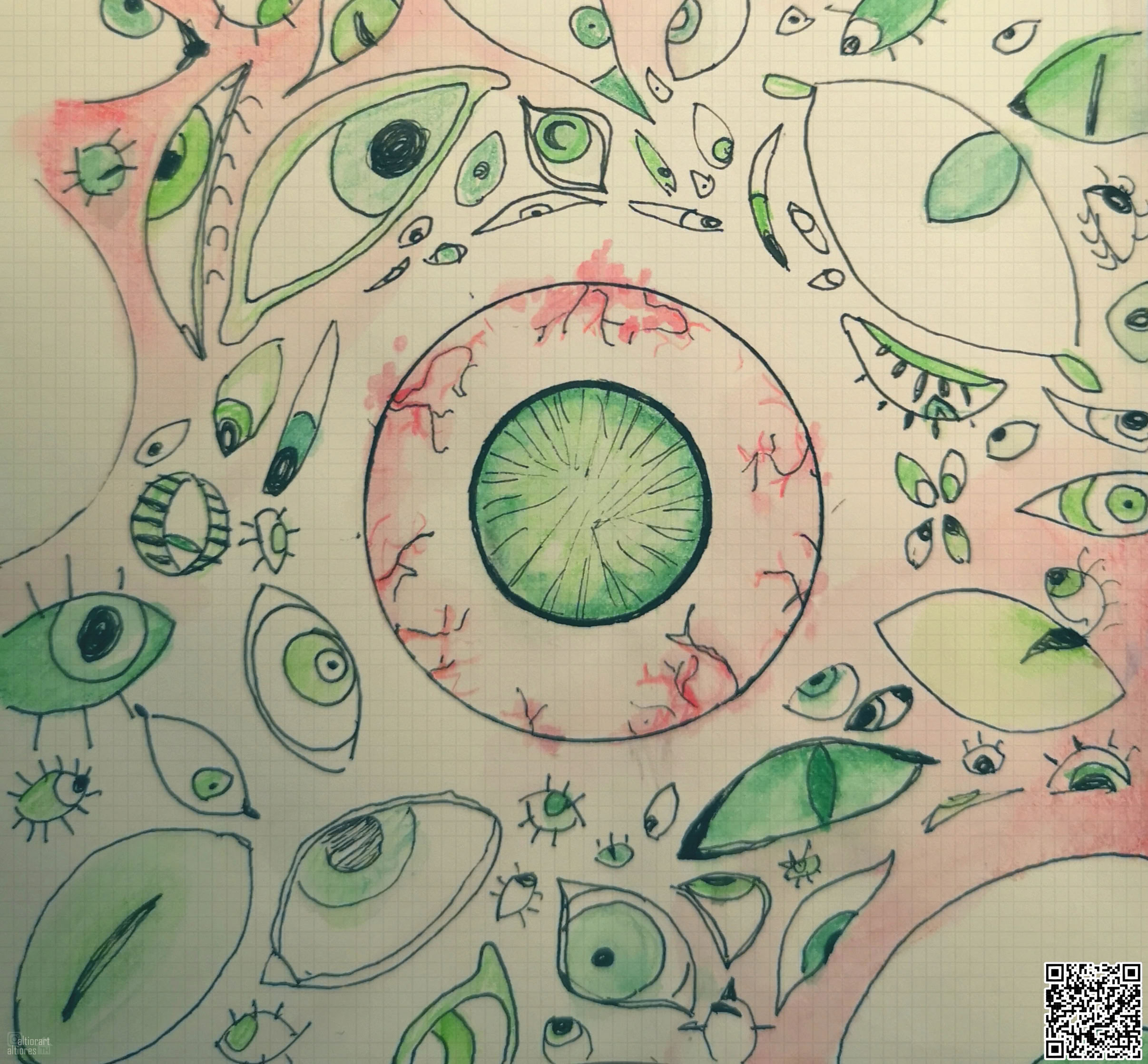 Watercolour artwork, no background, fan character